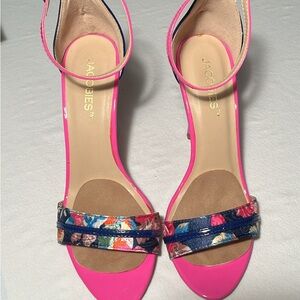 Jacob Women's Vibrant Pink and Multicolor Heels